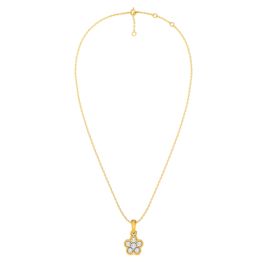 Galaxy Bloom 9KT Gold Lab Grown Diamond Pendant