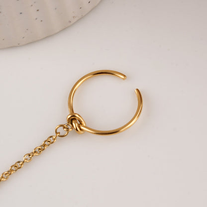 Cuff Bracelet With Ring