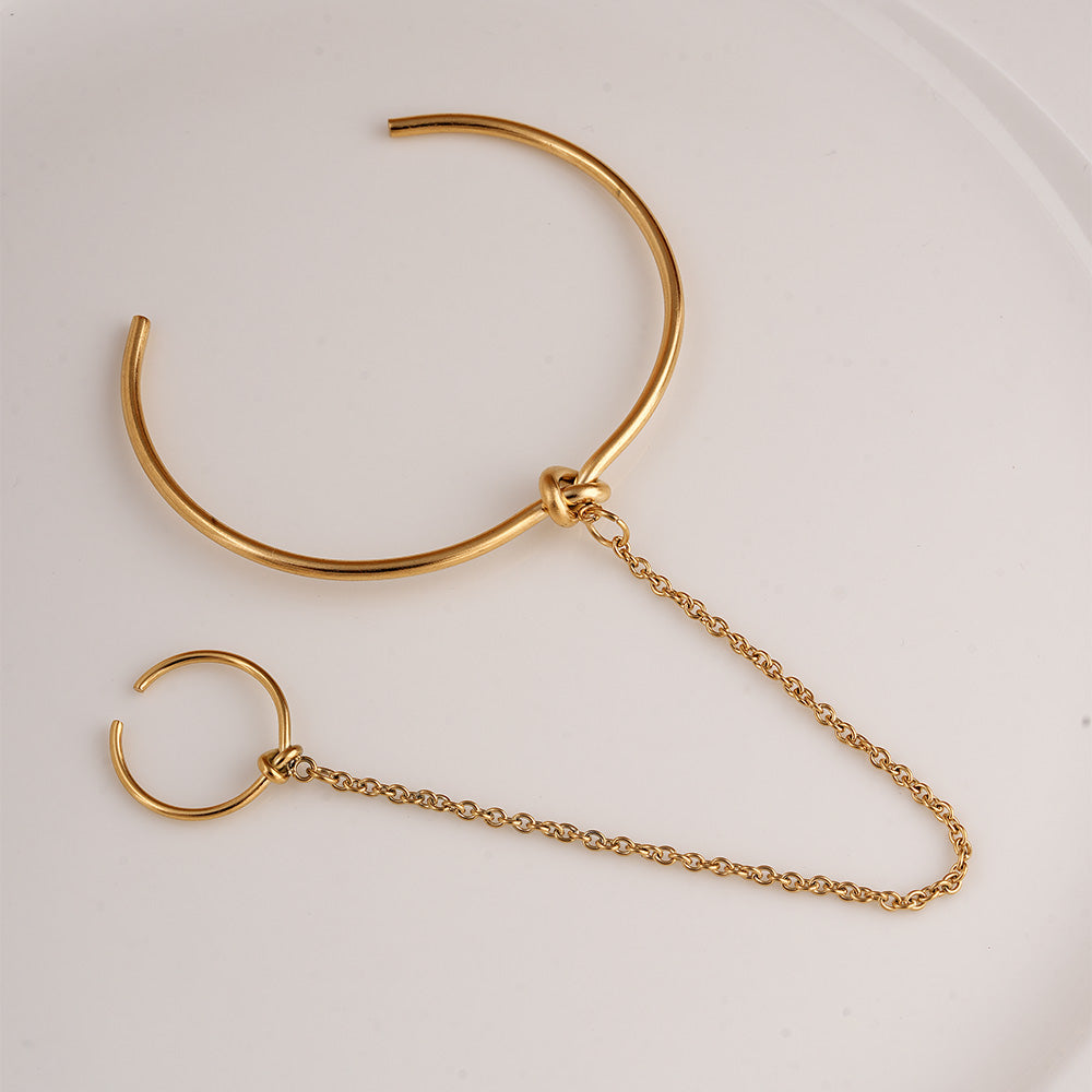 Cuff Bracelet With Ring