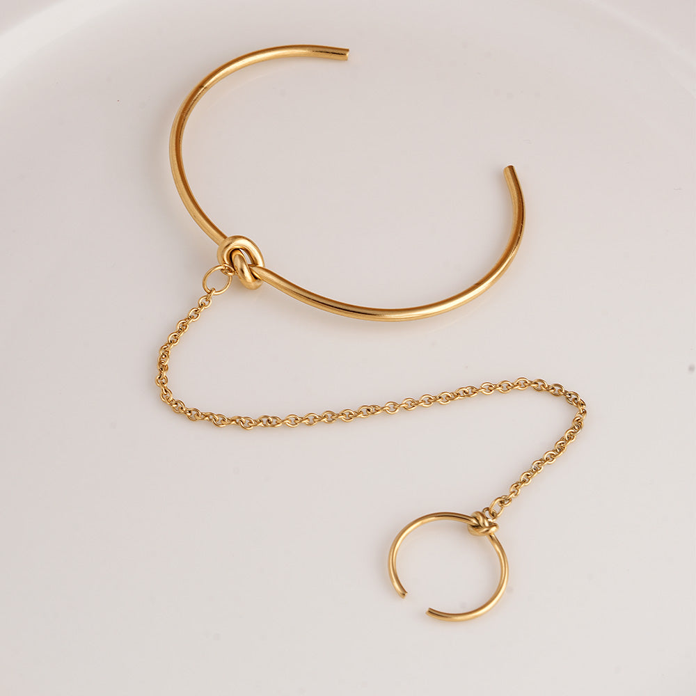 Cuff Bracelet With Ring