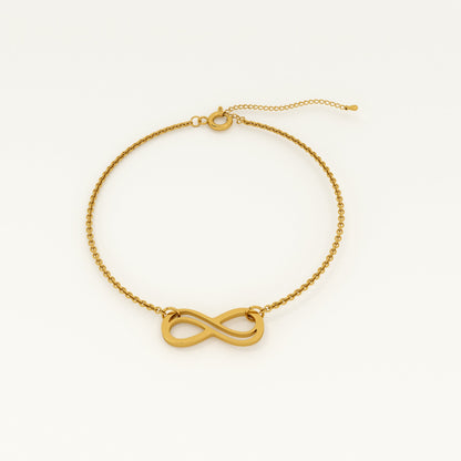 Twisted Round Hoop Earrings & Infinity Charm Bracelet Combo Set
