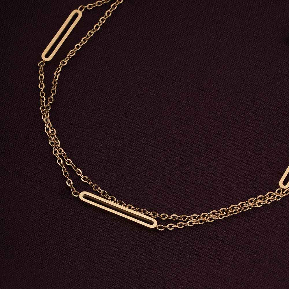 Bar Layered Chain Bracelet