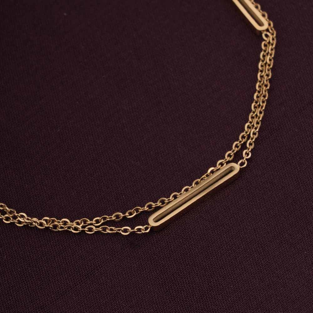 Bar Layered Chain Bracelet