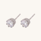 Crown Star Stud Earrings- 925 Silver