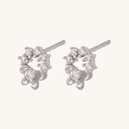 Weiss Wreath Stud Earrings- 925 Silver