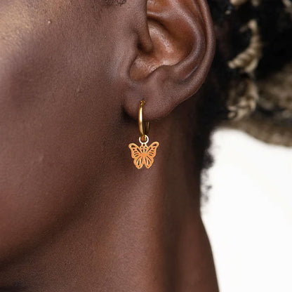 Sylvia Butterfly Hoop Earrings