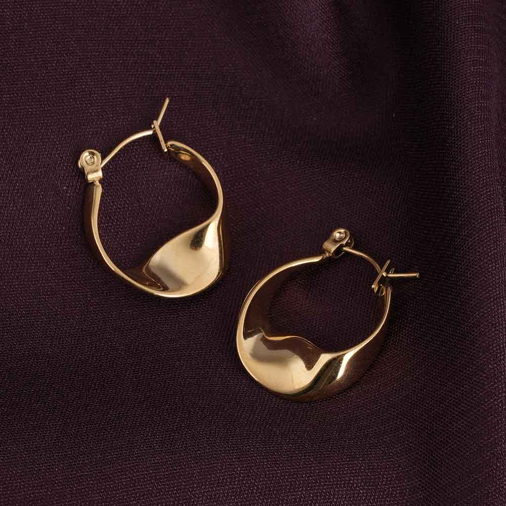 Wobbly Circle Hoop Earrings