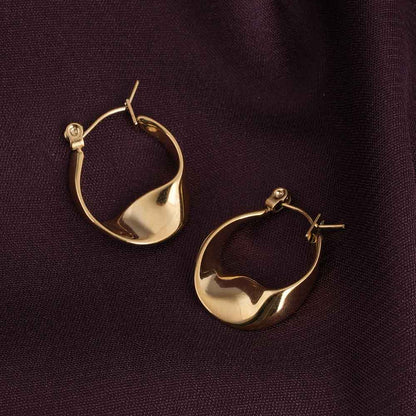 Wobbly Circle Hoop Earrings