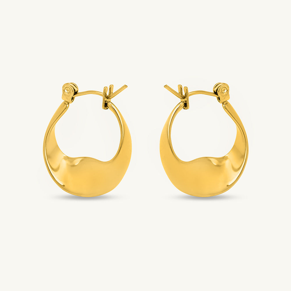 Wobbly Circle Hoop Earrings