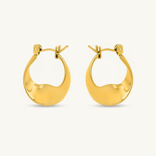 Wobbly Circle Hoop Earrings