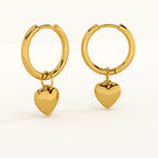 Small Heart Hoop Earrings