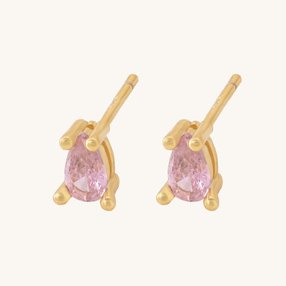 Stone Drop Stud Earrings