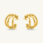 Triple Circle Hoop Earrings