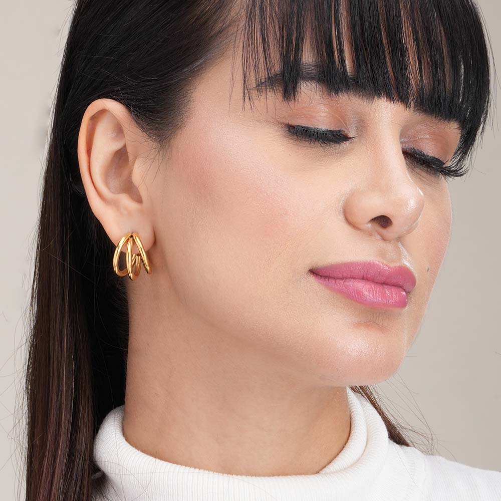 Triple Circle Hoop Earrings