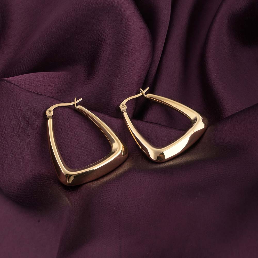 Triangle Shape Hoop Earrings