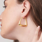 Triangle Shape Hoop Earrings