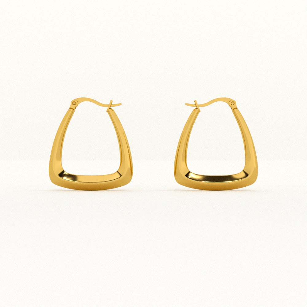 Triangle Shape Hoop Earrings
