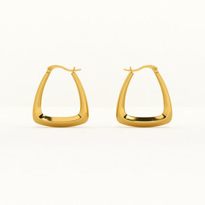 Triangle Shape Hoop Earrings