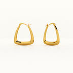 Triangle Shape Hoop Earrings