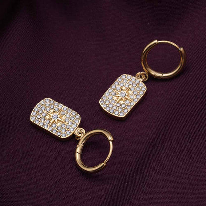Stones Sparkle Dangle Earrings