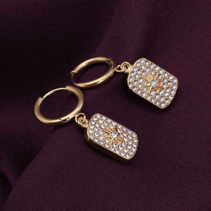 Stones Sparkle Dangle Earrings