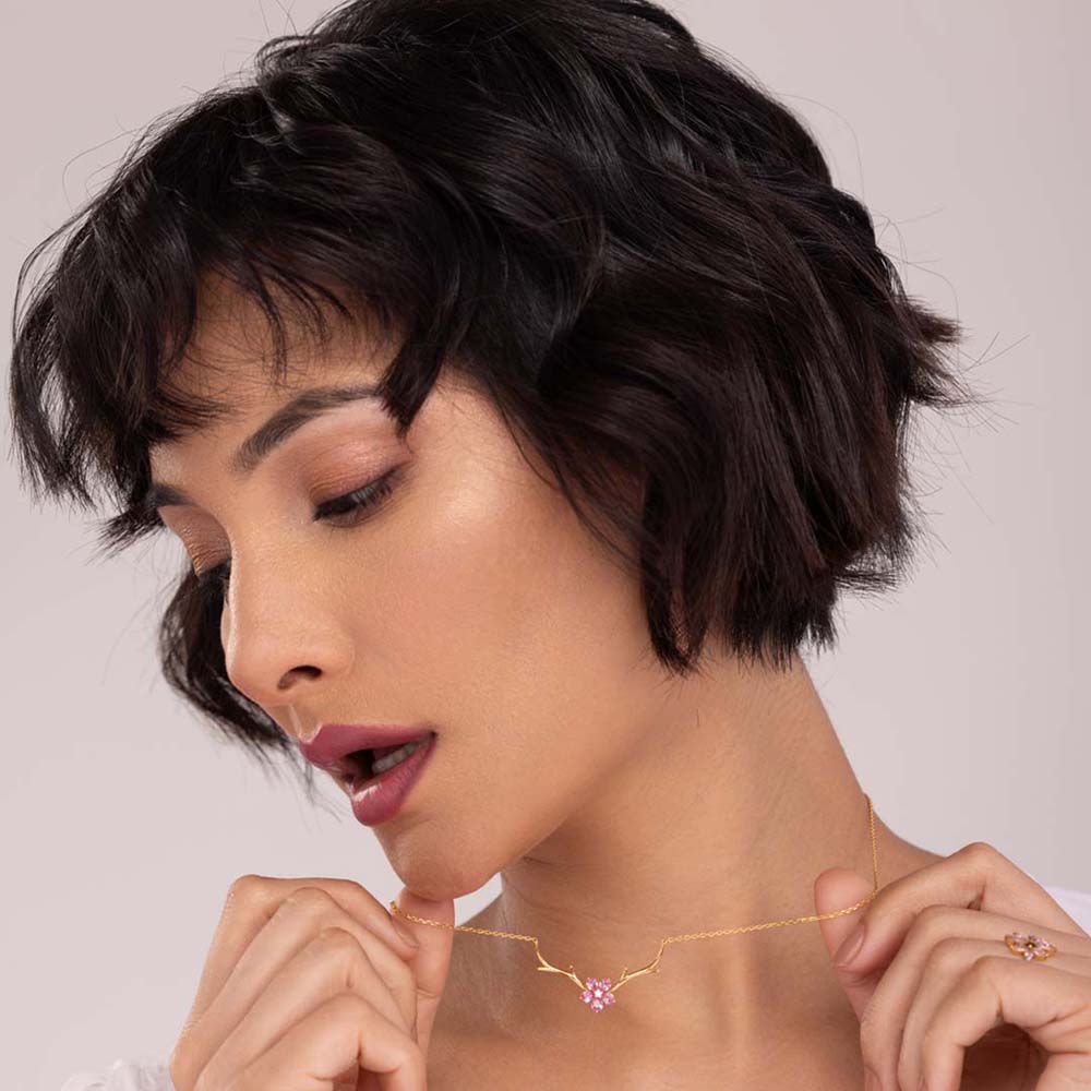 Cherry Flower Necklace