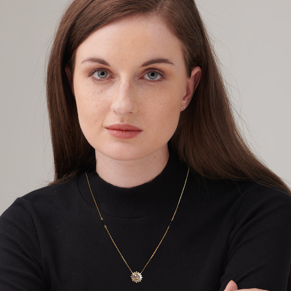 Hamsini Diamond Mangalsutra | BIS Hallmarked | 18k Gold Vermeil