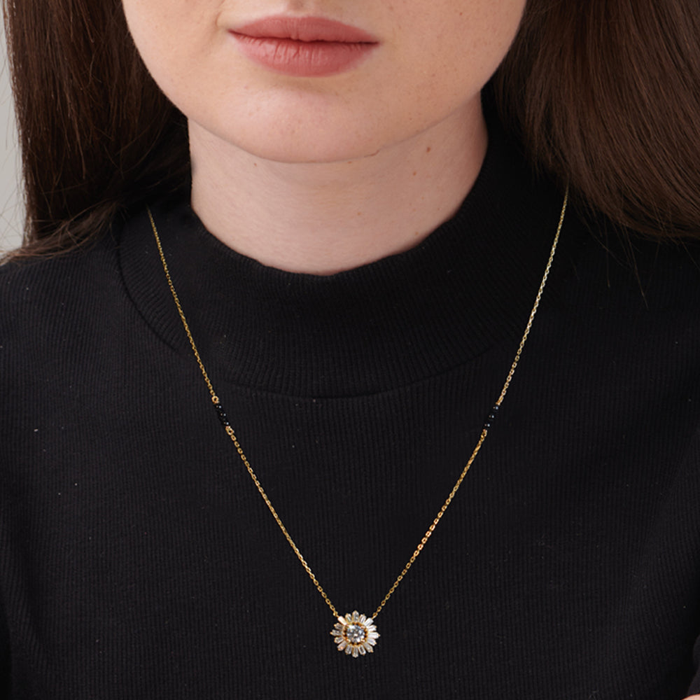 Hamsini Diamond Mangalsutra | BIS Hallmarked | 18k Gold Vermeil