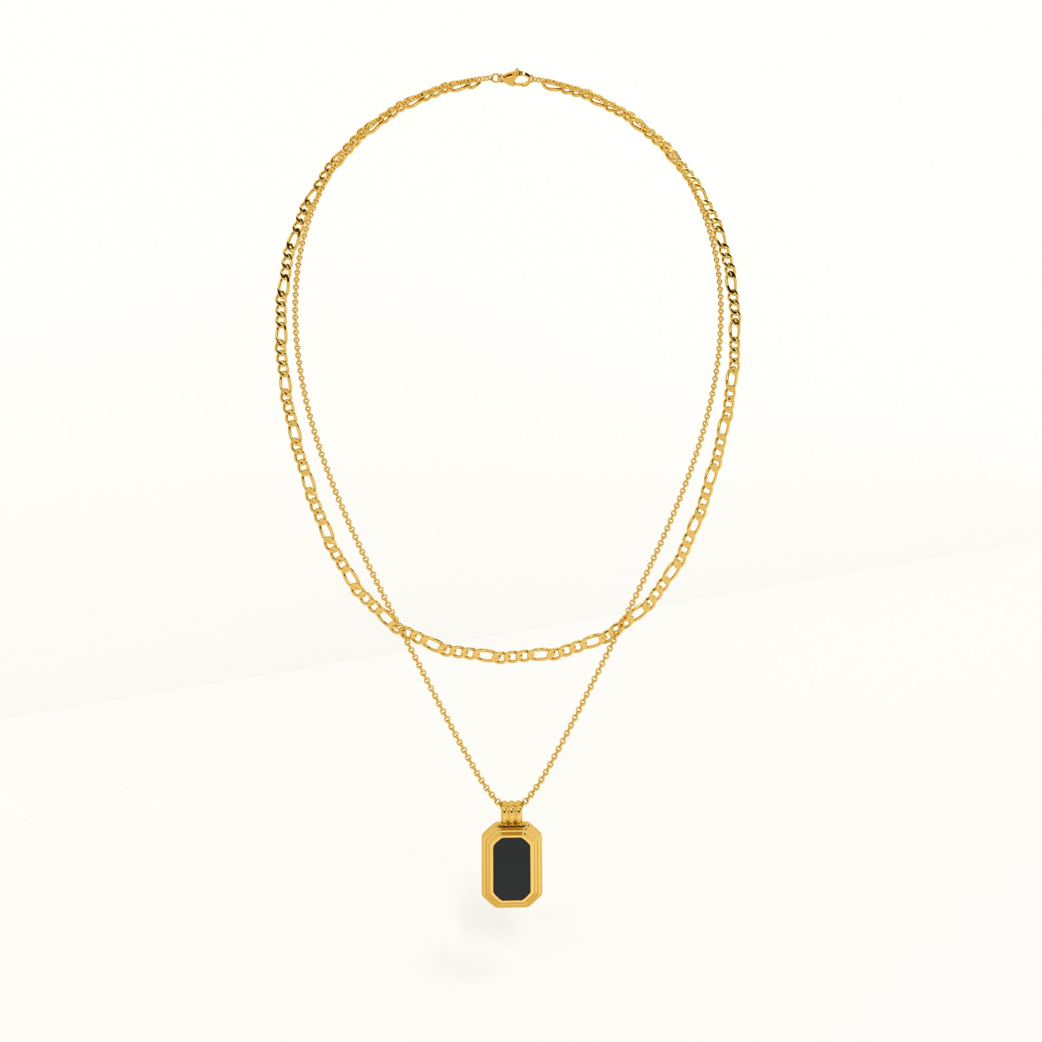 Black Onyx Two Layer Necklace