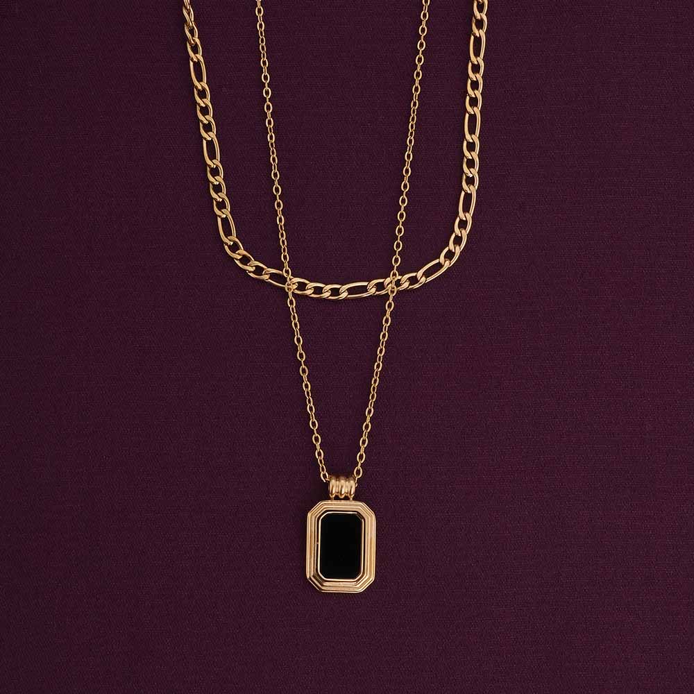Black Onyx Two Layer Necklace
