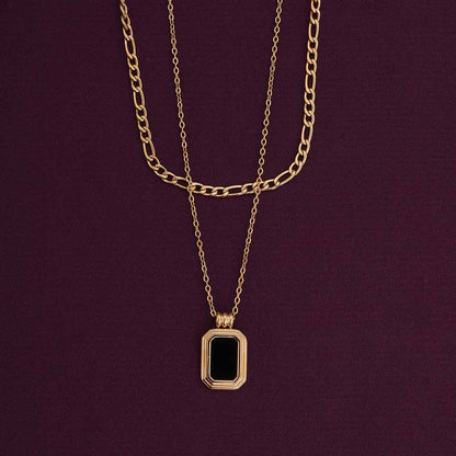 Black Onyx Two Layer Necklace