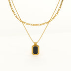 Black Onyx Two Layer Necklace