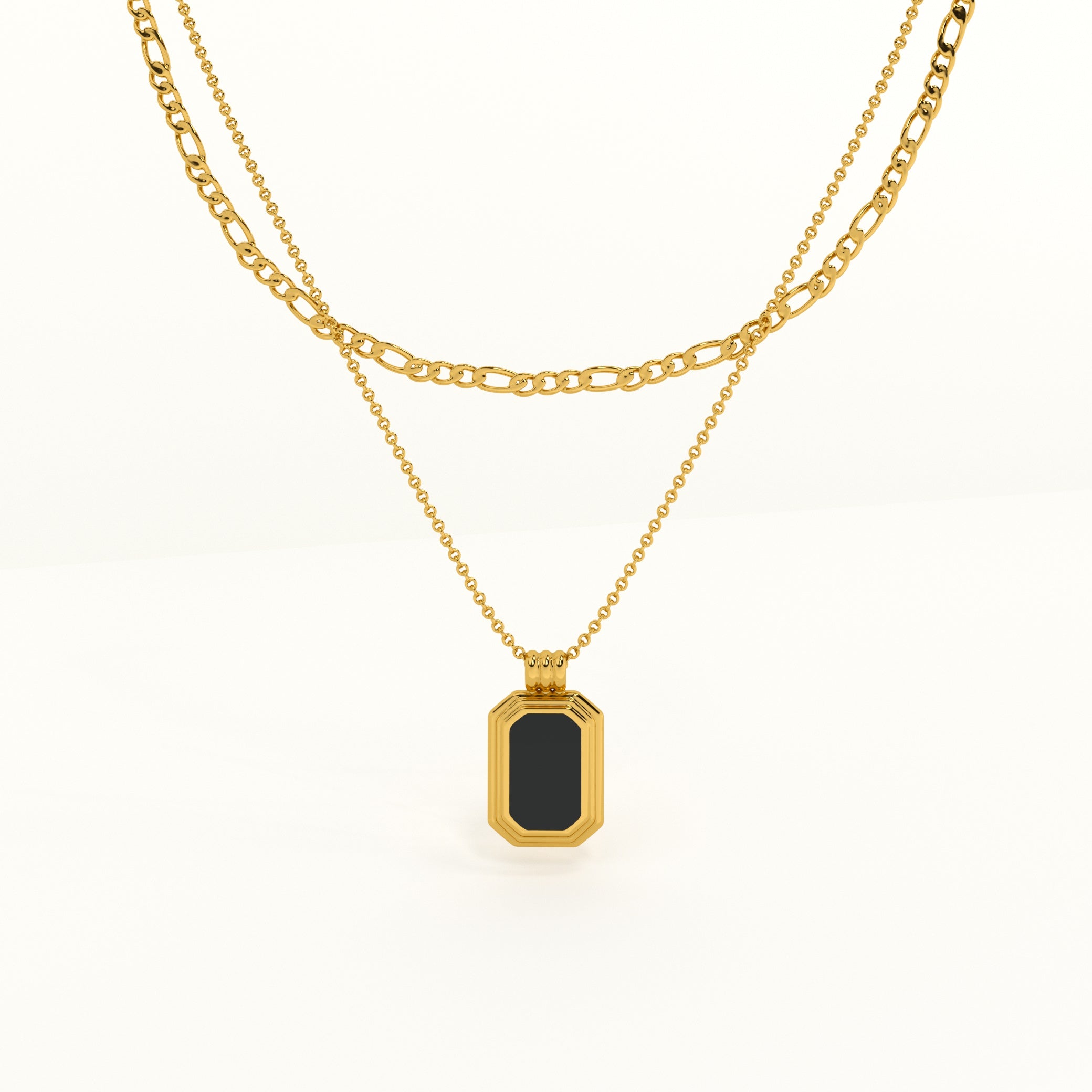 Black Onyx Two Layer Necklace