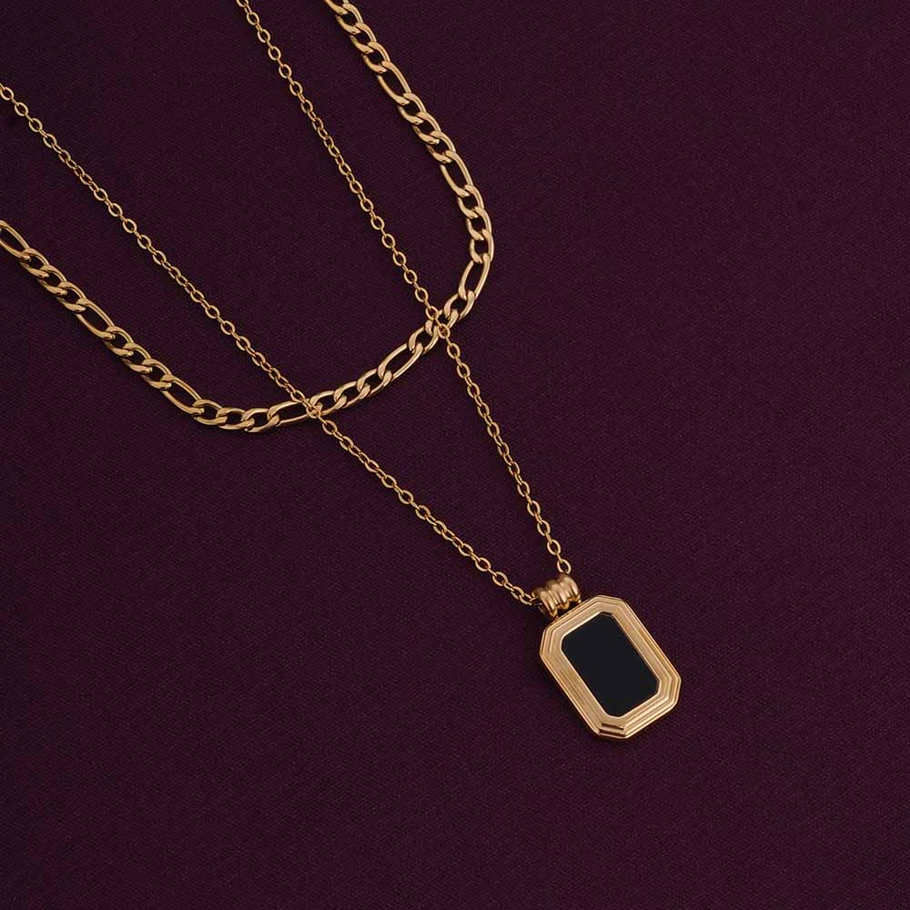 Black Onyx Two Layer Necklace