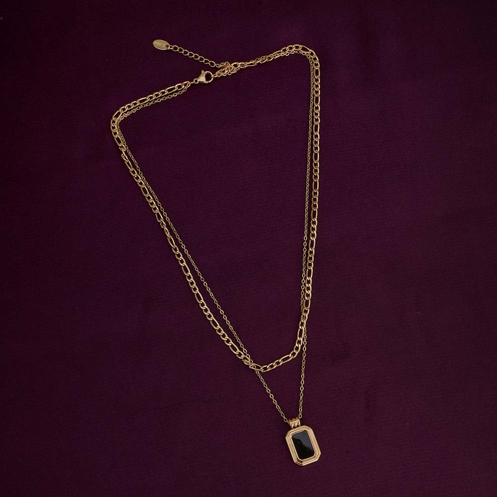 Black Onyx Two Layer Necklace
