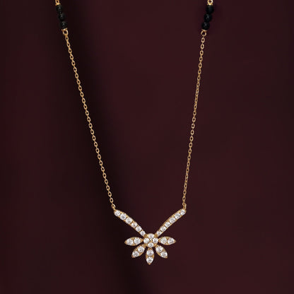 Yatee Diamond Mangalsutra  | BIS Hallmarked | 18k Gold Vermeil