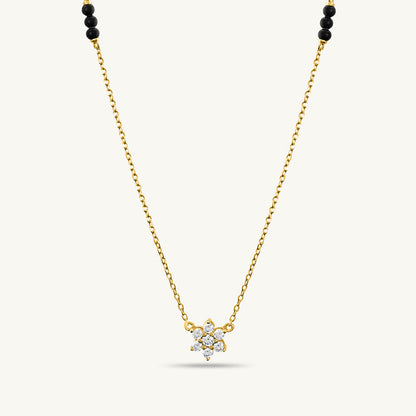 Maya Diamond Mangalsutra | BIS Hallmarked | 18k Gold Vermeil
