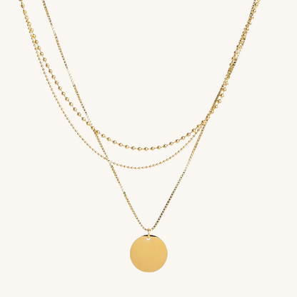Hearts All Over Bracelet & Round Belle Three Layer Necklace Jewellery Set