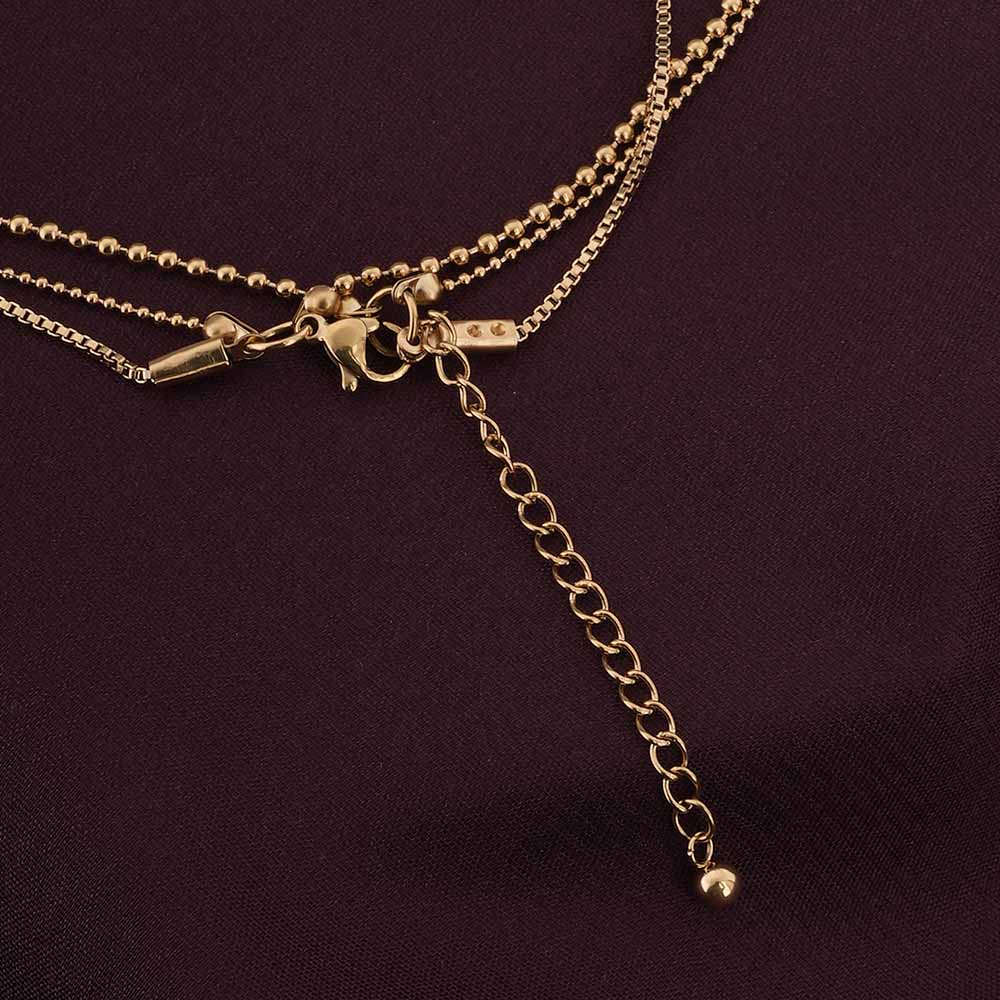 Round Belle Three Layer Necklace