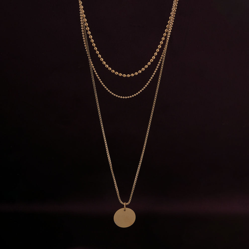 Round Belle Three Layer Necklace