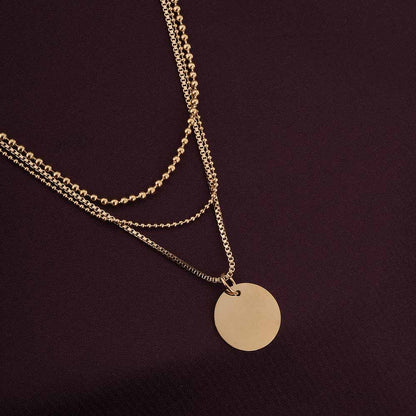 Round Belle Three Layer Necklace
