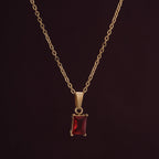 Ruby Red Stone Necklace