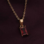 Ruby Red Stone Necklace