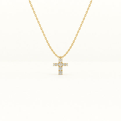 Stone Studded Cross Necklace