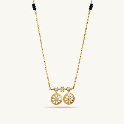 Ishani Diamond Mangalsutra | BIS Hallmarked | 18k Gold Vermeil