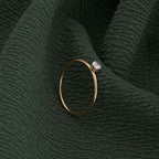 Delicate Diamond Studded Necklace & Dainty Solitaire Ring Gift set