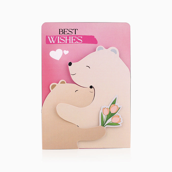 Best Wishes Hugging Greeting Card