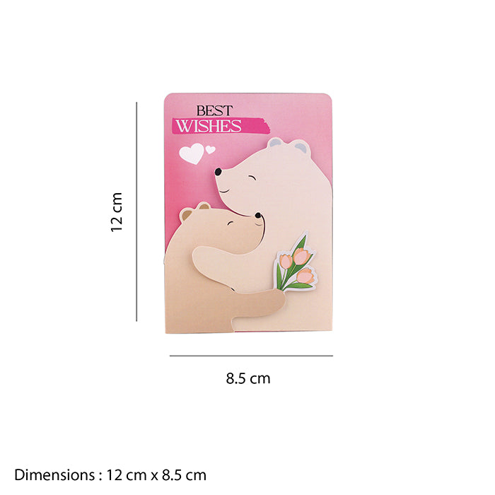 Best Wishes Hugging Greeting Card