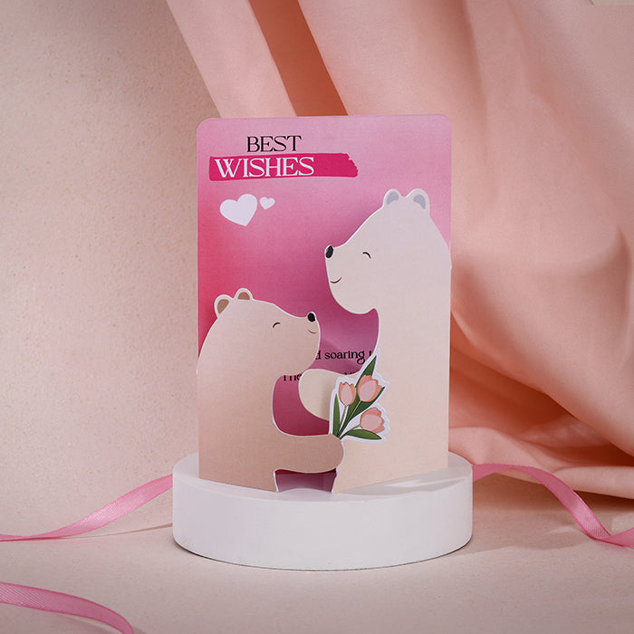 Best Wishes Hugging Greeting Card