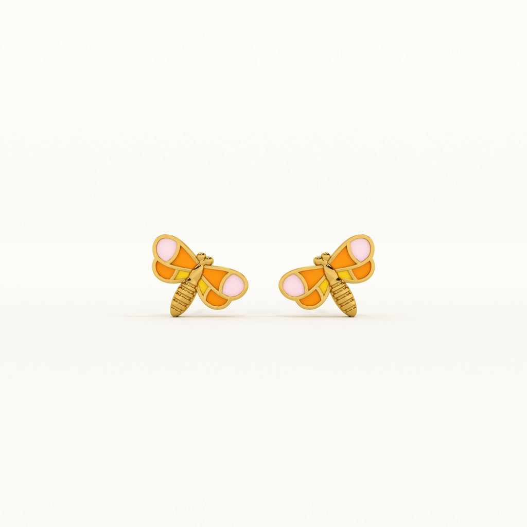 Cute Dragonfly 925 Silver Studs